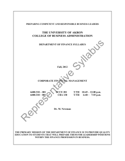 6400:310 Corporate Financial Management