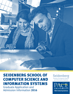 2016 Graduate Application Seidenberg
