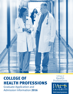 College of Health Professions Application for Admission