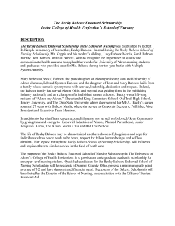Becky Babcox Endowed School of Nursing Scholarship