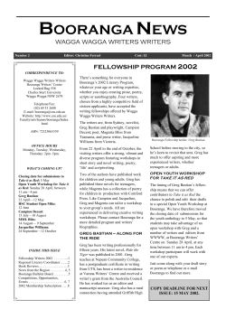 Booranga News April