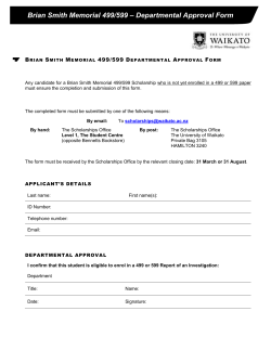 Departmental Approval Form