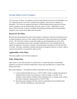 Nursing Mothers in the Workplace