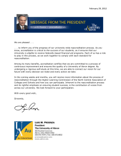 Message from the President