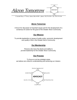 About Akron Tomorrow