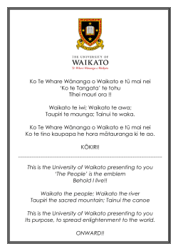 Ko te Whare Wananga o Waikato