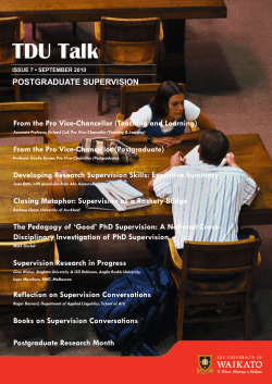 Postgraduate Supervision