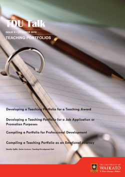 Teaching Portfolios