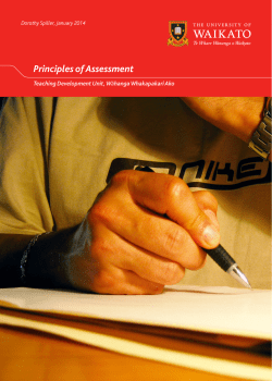 Principles of Assessment