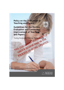 Evaluating Your Teaching