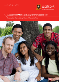Assessment Matters: Groupwork Assessment