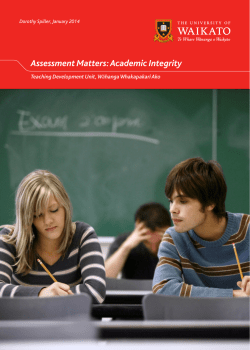 Assessment Matters: Academic Integrity
