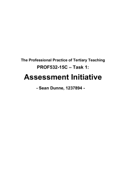 by Sean Dunne - Assessment Initiative