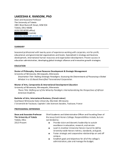 Dr. Ransom's CV