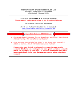 Summer 2016 registration materials