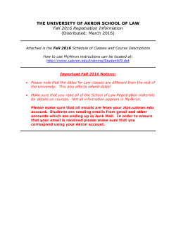 Fall 2016 Registration Materials