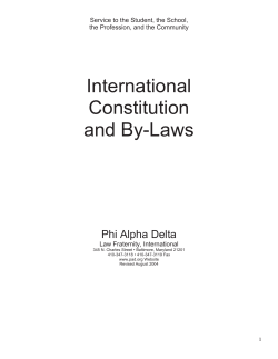 Phi Alpha Delta Constitution