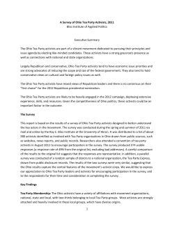 Ohio Tea Party Survey Summary