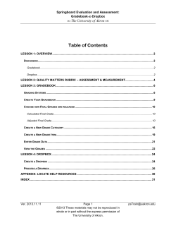 Gradebook and dropbox