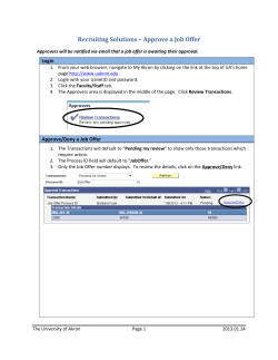 Approve a Job Offer