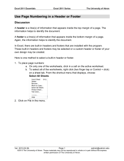 Page Numbering