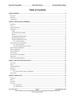 Excel Essentials