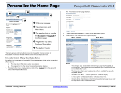 Peoplesoft 9.1 Add Favorites tutorial