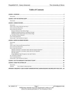 Query Manager Advanced