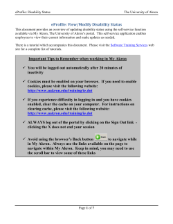 Disability information