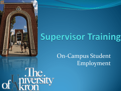 Student Training Presentation