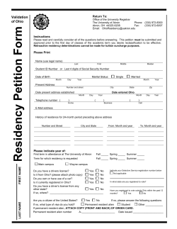 Residency Petition Form