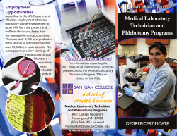 Download the Medical Laboratory Technicians Brochure