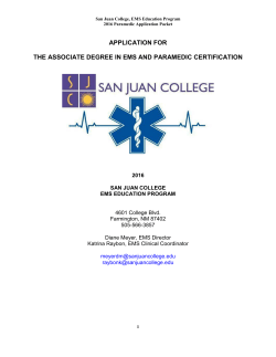 2016 Paramedic Application