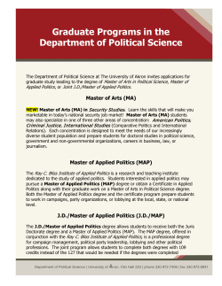 Graduate Programs in Political Science Flyer