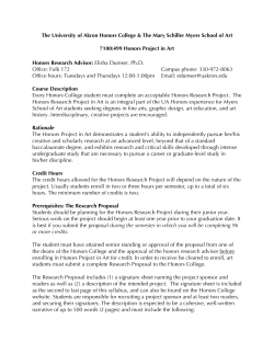 Honors Project in School of Art
