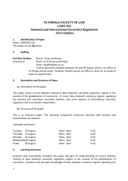 LAWS502-13B National and International Securities Regulation