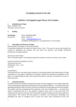 LAWS421-12B Applied Legal Theory