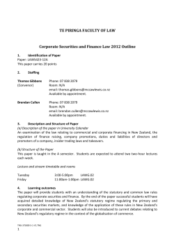 LAWS423-12A Corporate Securities and Finance Law