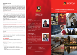 Graduate Diploma in Dispute Resolution (GradDipDR) Brochure