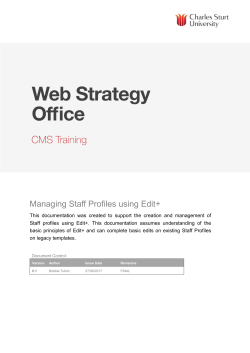 Editing staff profiles