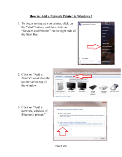 Add a Network Printer Windows 7