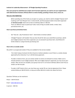 LEP Budget Spending Procedures