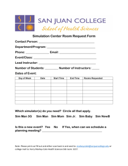 Simulation Center Room Reservation