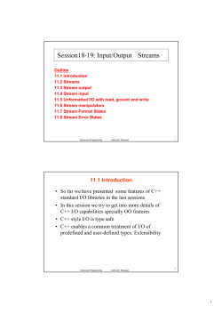 Input & Output Streams!