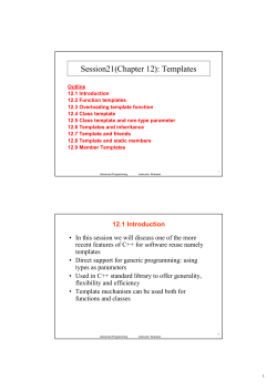 Class hierarchies and templates