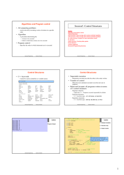 Control Structures