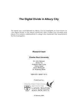 The Digital Divide in Albury