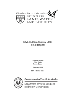 South Australia Landcare Survey 2005 Final Report
