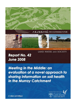 Meeting in the Middle: an evaluation of a novel approach to sharing information on soil health in the Murray Catchment