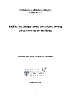 Facilitating energy saving behaviours among university student residents